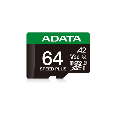 Карта памяти 64Gb AData UD64GUI3V30A2SP-RA1, SD Micro, SDXC Class 10, UHS-I U3, адаптер