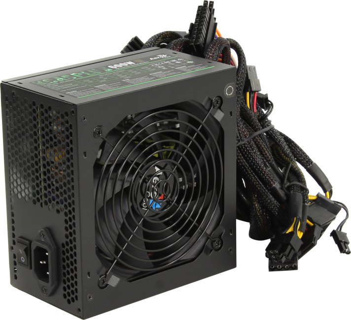 Блок питания 600Вт, AeroCool KCAS Plus 600W, 80 Plus Bronze, APFC, ATX