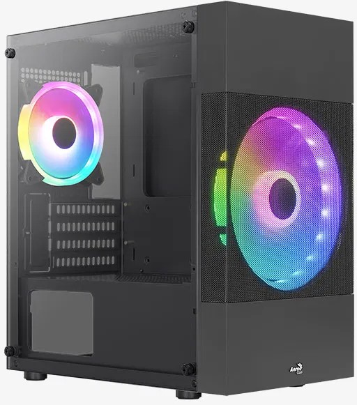 Корпус Aerocool Atomic Lite-G-BK-v2, без БП, mATX