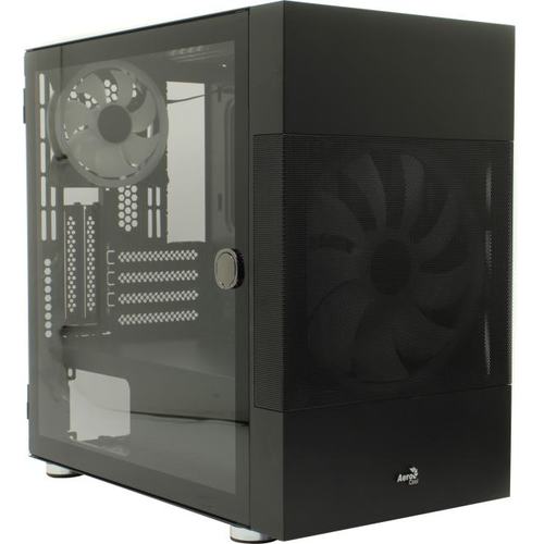 Корпус Aerocool Atomic V1 Atomic-G-BK-v1, без БП, mATX, черный