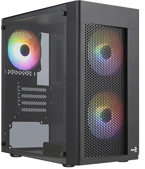 Корпус Aerocool Hexform-G-BK-v2 , без БП, mATX