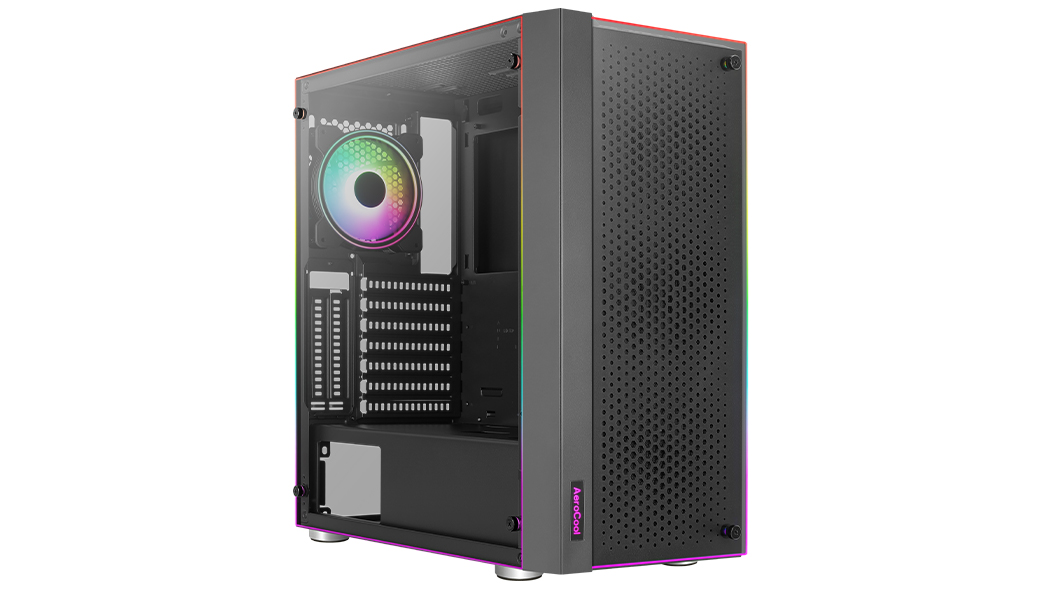 Корпус AeroCool Skribble-G-BK-V1, без БП, ATX