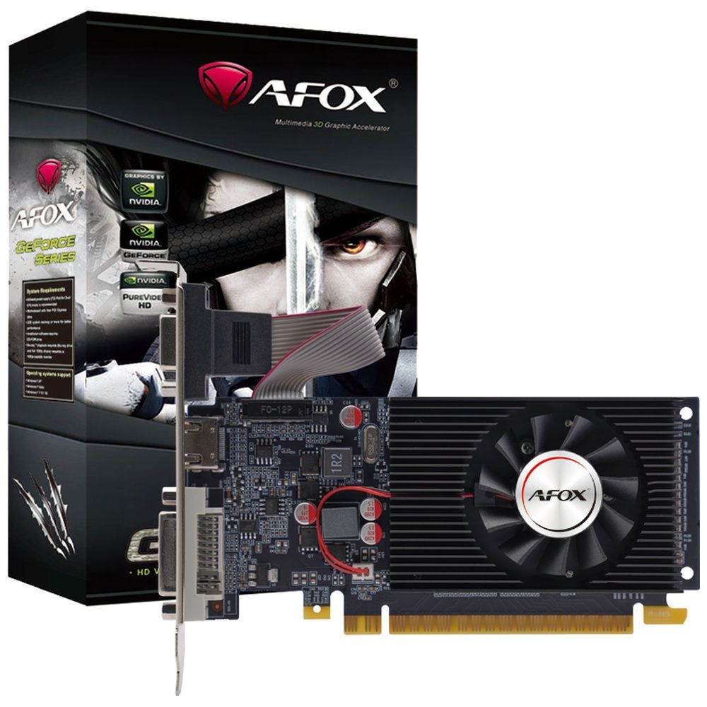 Видеокарта GeForce GT 610, 2Gb GDDR3 64bit, AFox AF610-2048D3L8, RTL