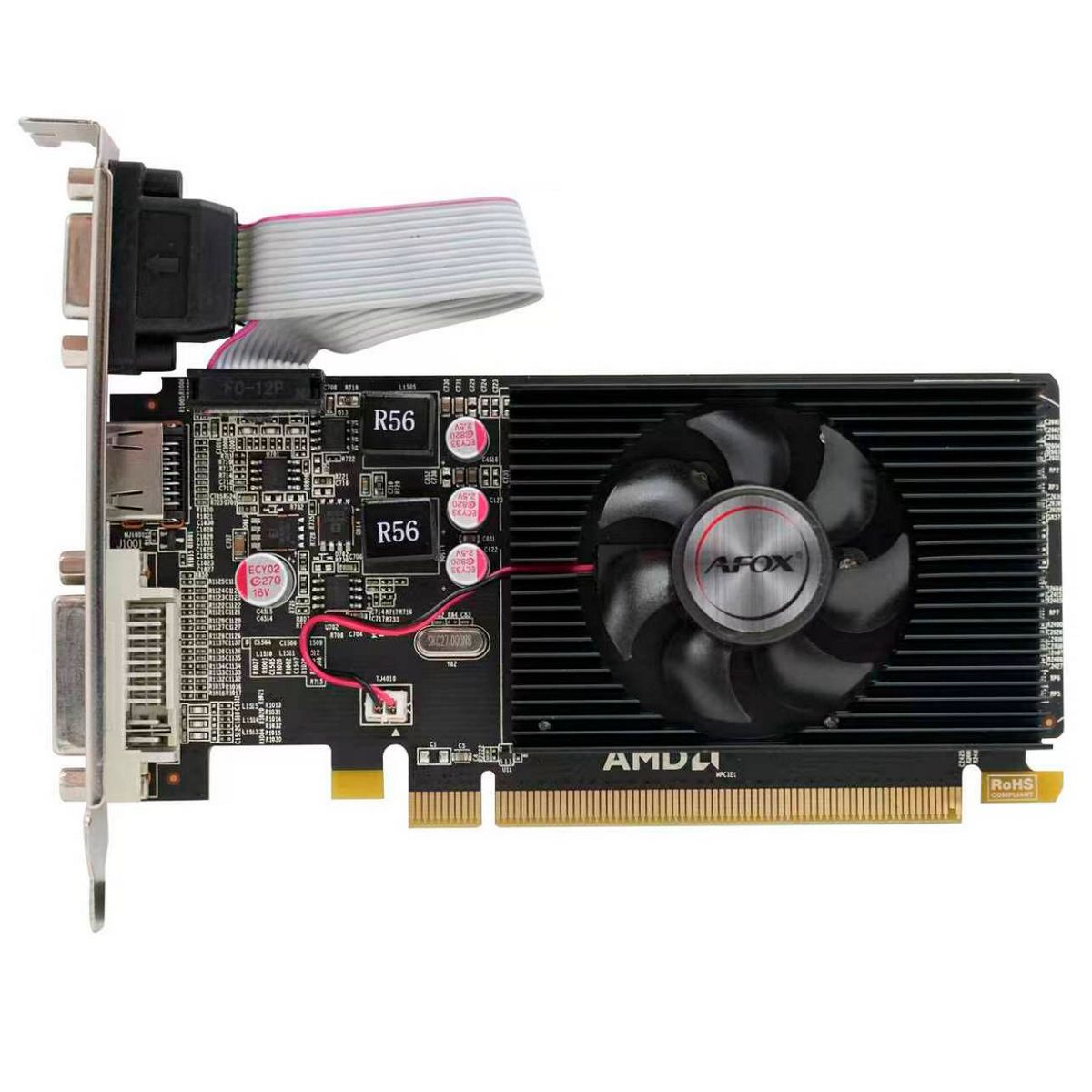 Видеокарта Radeon R5 230, 2Gb GDDR3 64bit, AFox AFR5230-1024D3L1, RTL