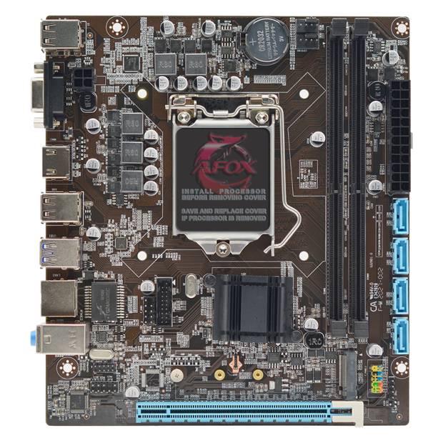 Материнская плата Afox IH110D4-MA5-V2, LGA1151, (VGA, HDMI), 2xDDR IV, mATX