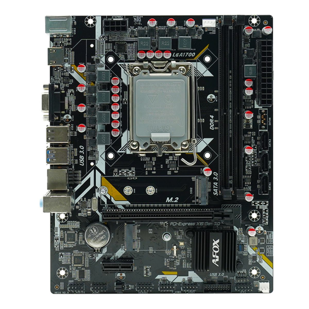 Материнская плата Afox IH610D4-MA5-V4, LGA1700, (HDMI, VGA), 2xDDR IV, mATX
