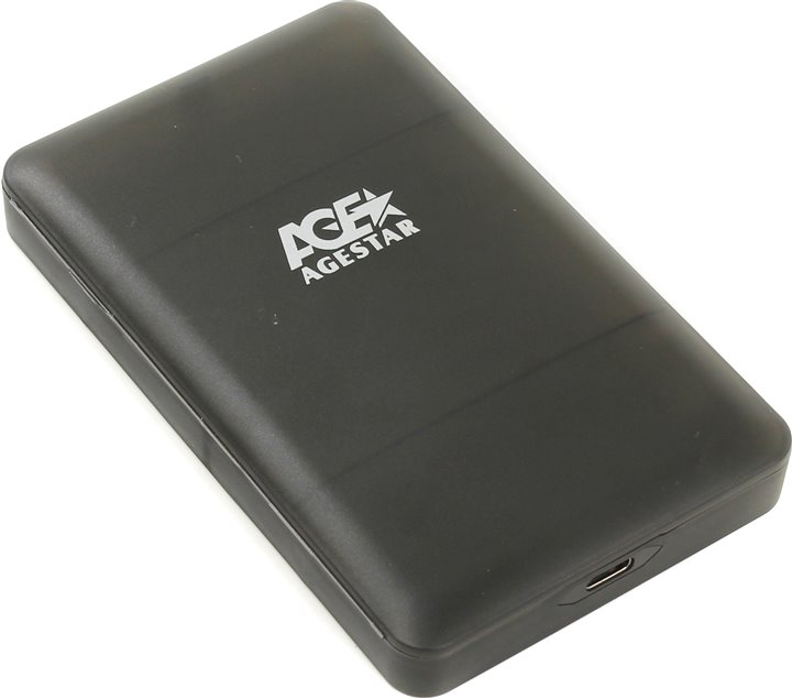 Внешний BOX AgeStar 31UBCP3C, 2.5", SATA - USB3.1 Type C, черный