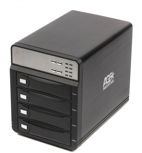 Внешний BOX AgeStar 3C4B3A1, 4x3.5", SATA - USB3.0/ e-SATA