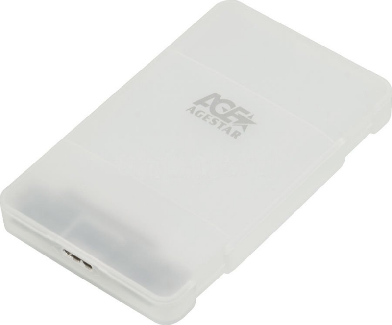 Внешний BOX AgeStar 3UBCP3, 2.5", SATA - USB3.0, белый