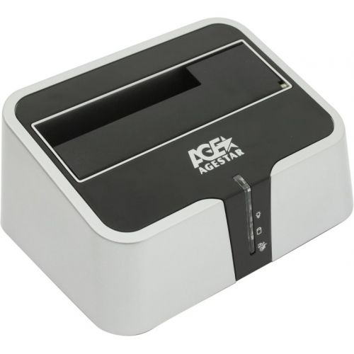 Док-станция для HDD AGEStar 3CBT2, SATA - USB3.0/e-SATA, серебро