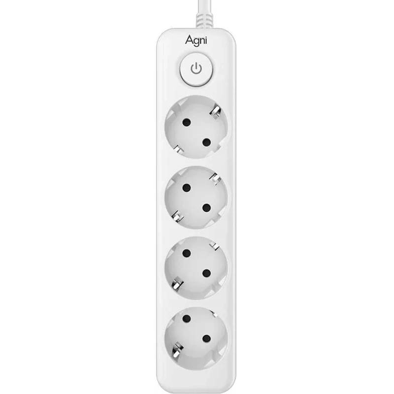 Сетевой фильтр 5м 4 розеток AGNI TP-FD4E-5m-White, белый