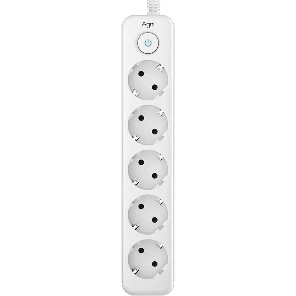 Сетевой фильтр 3м 5 розеток AGNI TP-FD5E-3m-White, белый