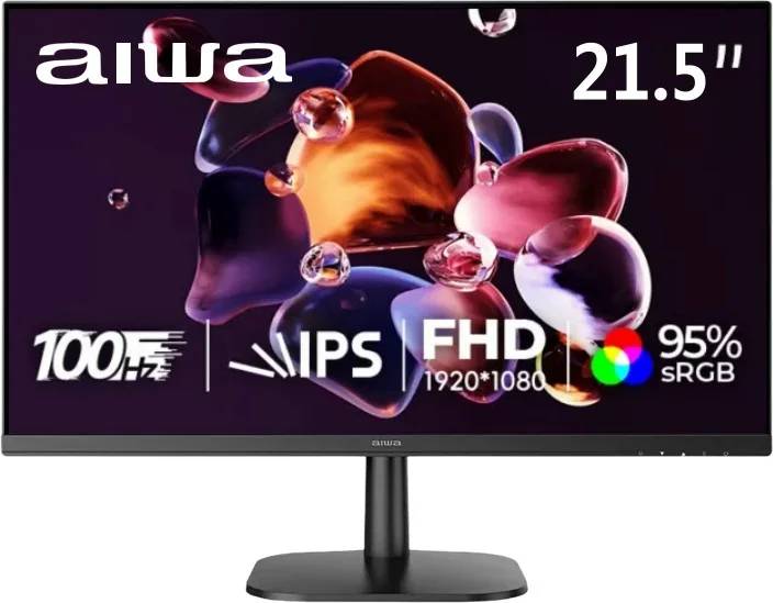 Монитор 21.5" Aiwa F5-22F100-V1 Black, 1920x1080, IPS, 100Hz (VGA, HDMI)