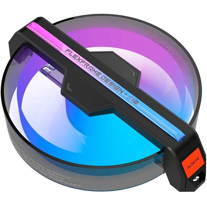 Вентилятор 12x12см Alseye 12(DM12)-B (Clear Frame) AS.04.10.0003, черный