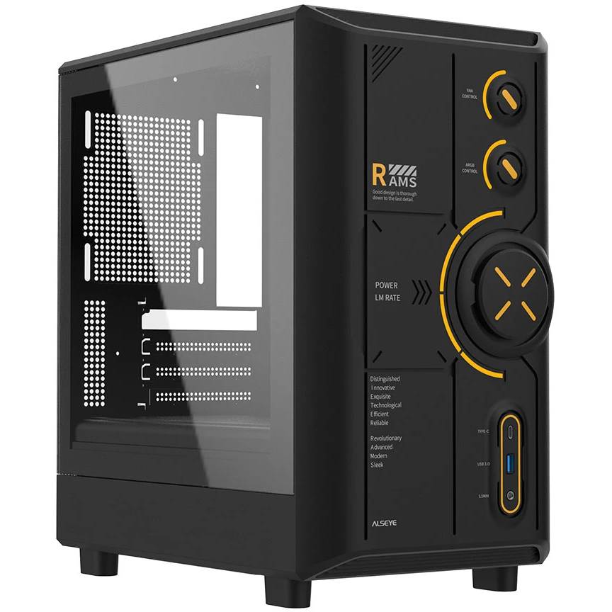 Корпус Alseye RAMS 2.0 240-B, без БП, mATX