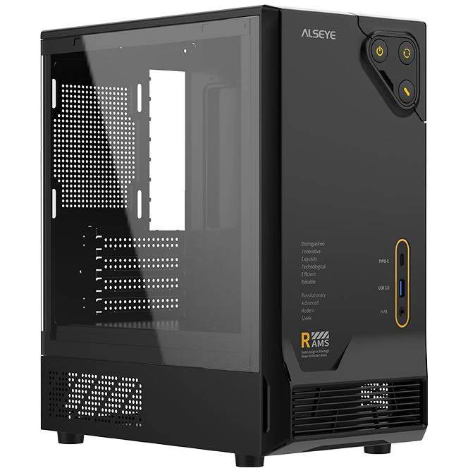 Корпус Alseye RAMS 1.0 Black, без БП, mATX