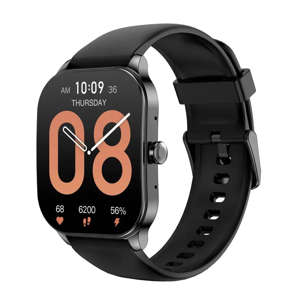 Умные часы Amazfit Pop 3S, черный, силиконовый ремешок A2318