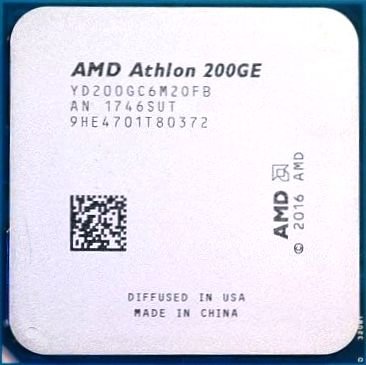 Процессор AMD Athlon 200GE, 3.2GHz, AM4, 2 cores, SVGA, OEM