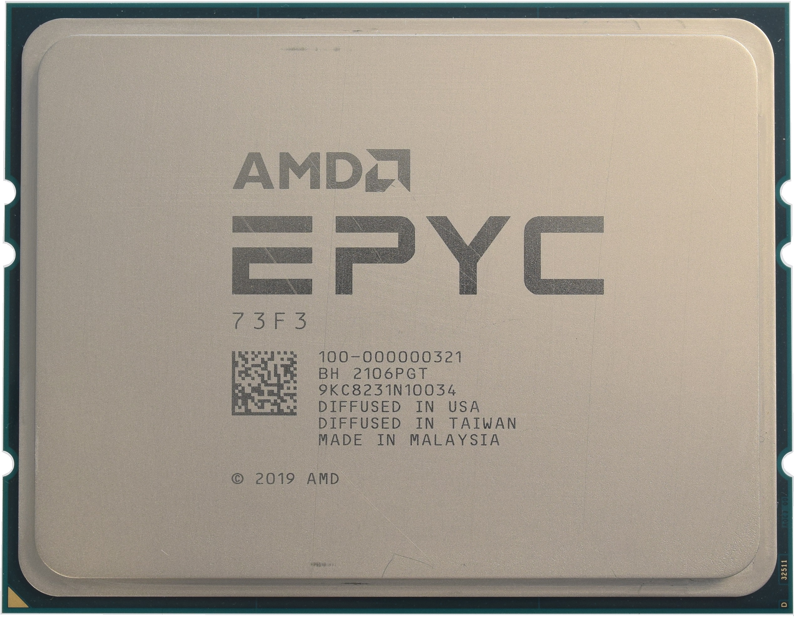Процессор AMD EPYC 72F3, 3.7GHz, SP3, 8 cores, OEM