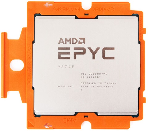 Процессор AMD EPYC 9274F, 4.05GHz, SP5, 24 cores, OEM