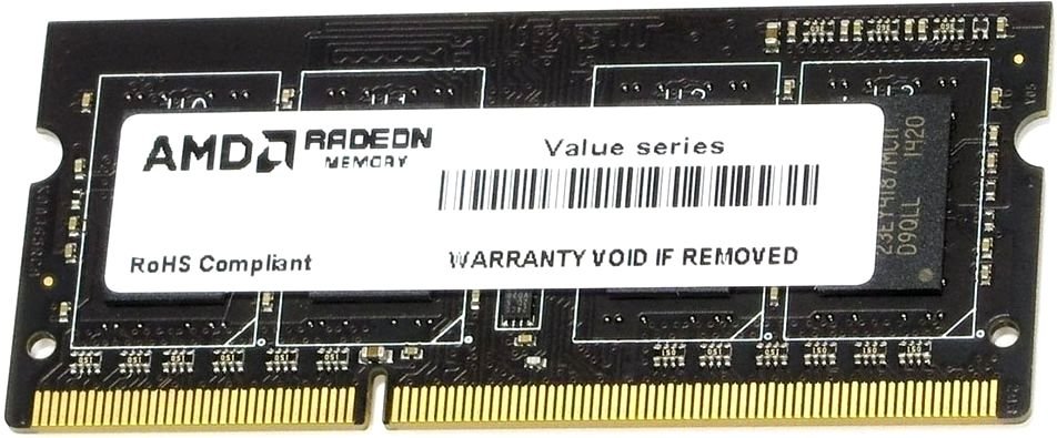 Оперативная память для ноутбука 8Gb AMD Radeon R3 Value R338G1339S2S-U, SODIMM DDR III, PC-10600, 1333MHz
