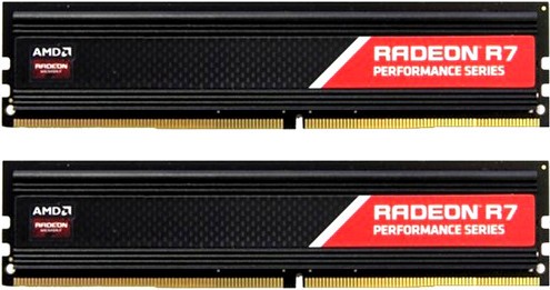 Оперативная память 16Gb AMD Radeon R7 Performance Series Black R7S416G2400U2K, DDR IV, PC-21300, 2666MHz, kit 2x8Gb