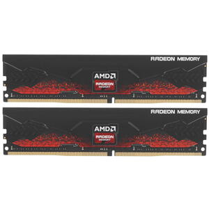 Оперативная память 64Gb AMD R9 Gamers Series Black Gaming Memory R9S464G3606U2K, DDR IV, PC-28800, 3600MHz, kit 2x32Gb