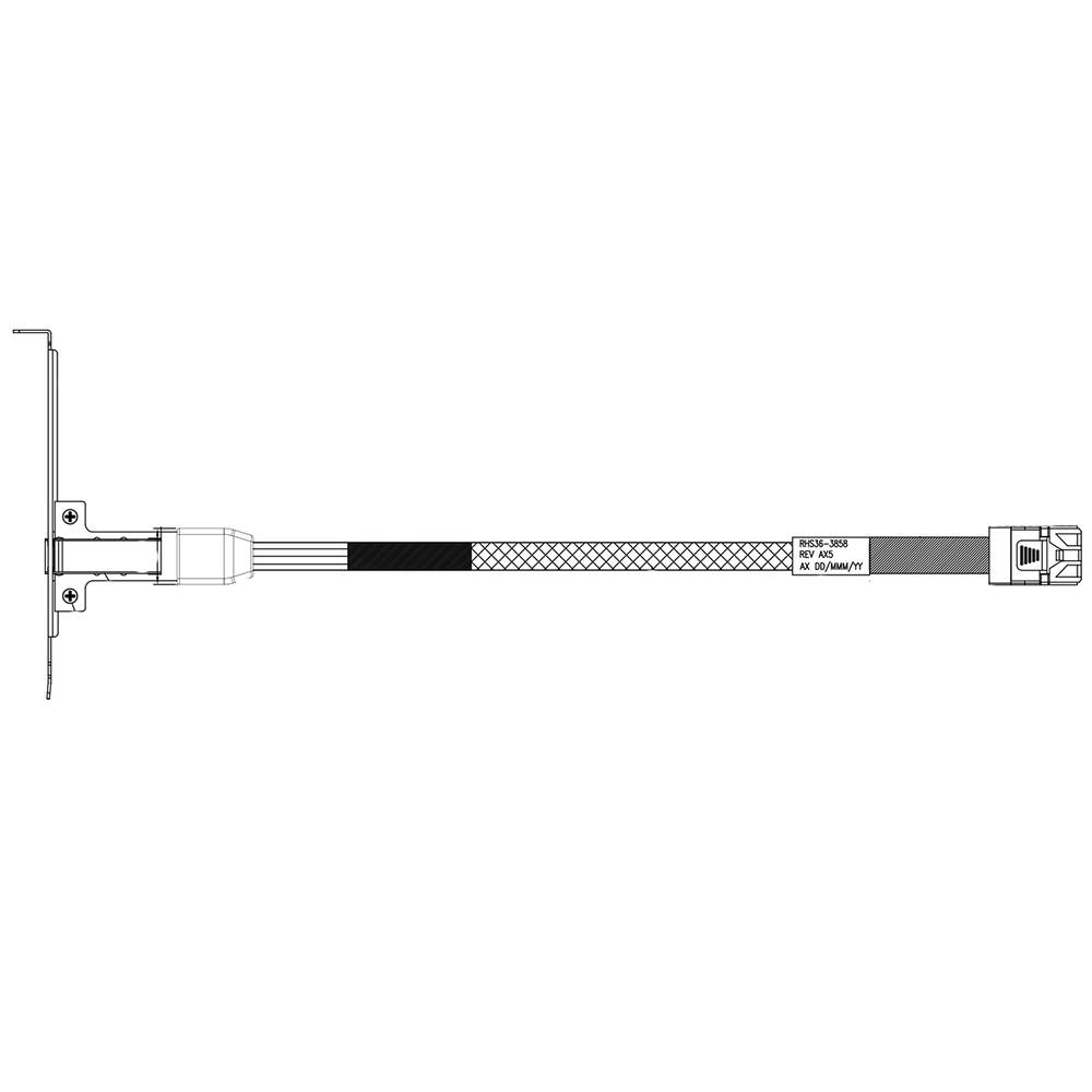 Кабель Amphenol RHS36-3858, mini SAS HD (SFF-8643) - HDmSAS EXT, 0.6м