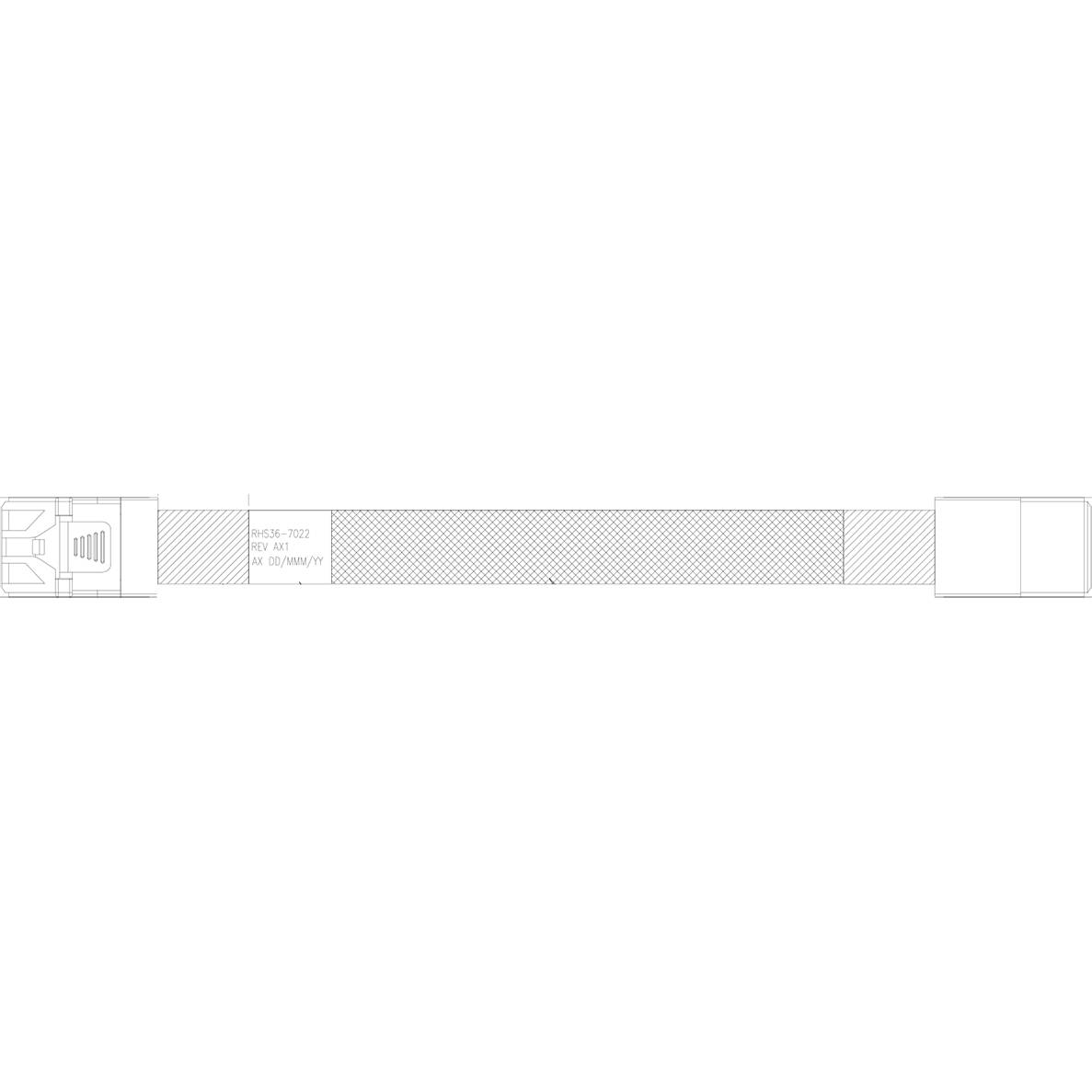 Кабель Amphenol RHS36-7022, mini SAS HD (SFF-8643) - mini SAS HD (SFF-8643), 0.55м