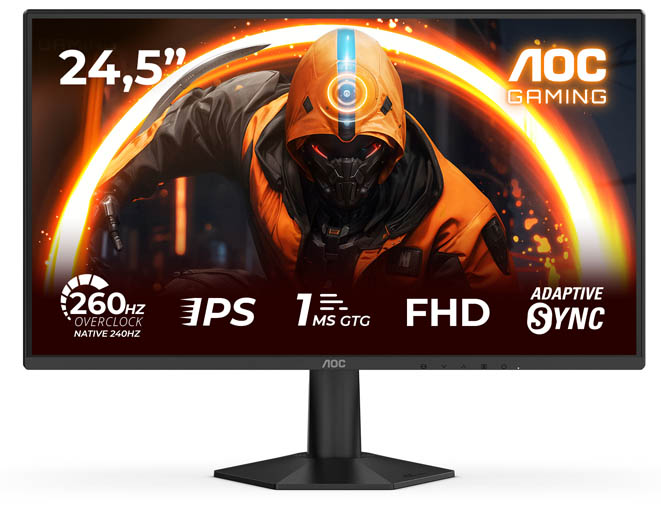 Монитор 24.5" AOC 25G50Z, 1920x1080, IPS, 260Hz (2xHDMI, DP)