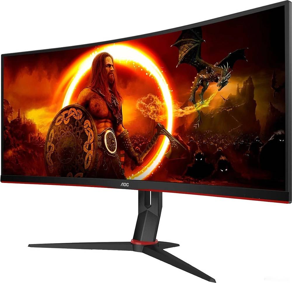Монитор 34" AOC CU34G2XP, 3440x1440, VA, 180Hz, Speakers (2xHDMI, 2xDP)