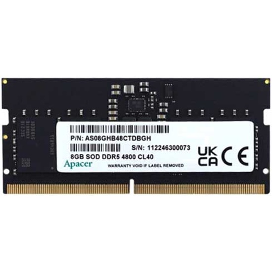 Оперативная память для ноутбука 8Gb Apacer AS08GHB48CTDBGH, SODIMM DDR V, PC-38400, 4800MHz