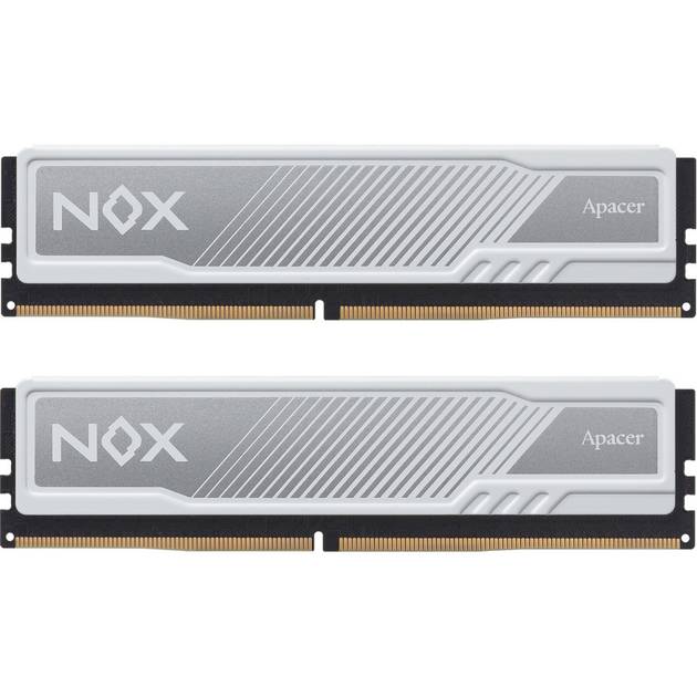Оперативная память 16Gb Apacer NOX White AH4U16G32C28YMWAA-2, DDR IV, PC-25600, 3200MHz, kit 2x8Gb