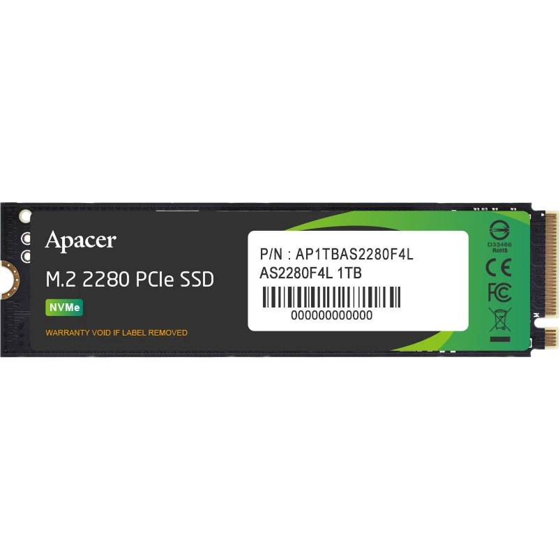 1Tb SSD Apacer AS2280F4L AP1TBAS2280F4L-1, (10400/8600), NVMe M.2
