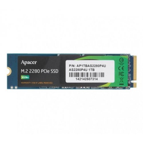 1Tb SSD Apacer AS2280P4U AP1TBAS2280P4U, (3500/3000), M.2, OEM