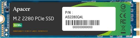 256Gb SSD Apacer AS2280Q4L AP256GAS2280Q4L-1, (3300/1300), NVMe M.2