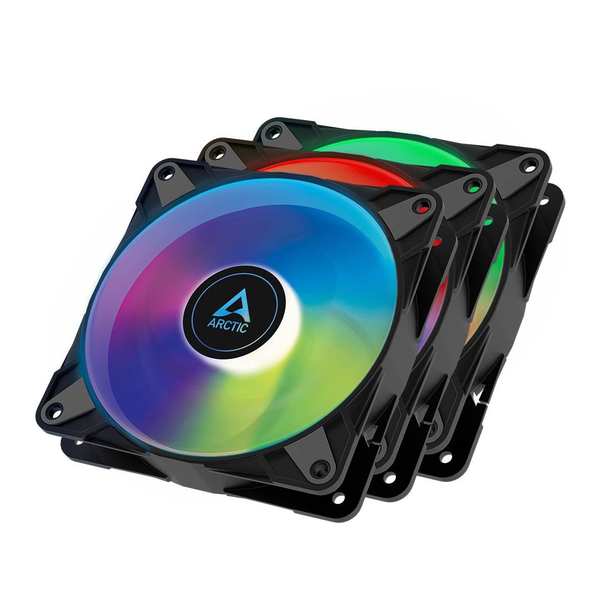 Вентилятор 12x12см Arctic Cooling P12 PWM PST A-RGB 0dB (ACFAN00232A), 3шт