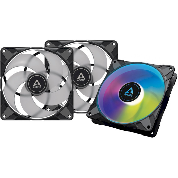 Вентилятор 14x14см Arctic Cooling Arctic P14 PWM PST A-RGB Black 0dB Value Pack (ACFAN00257A), 3шт