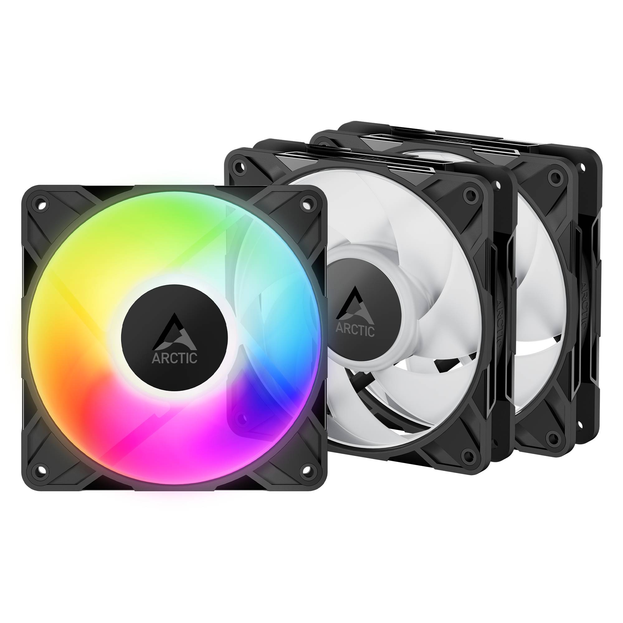 Вентилятор 12x12см Arctic Cooling P12 Pro ARGB Black (ACFAN00310A), 3шт.