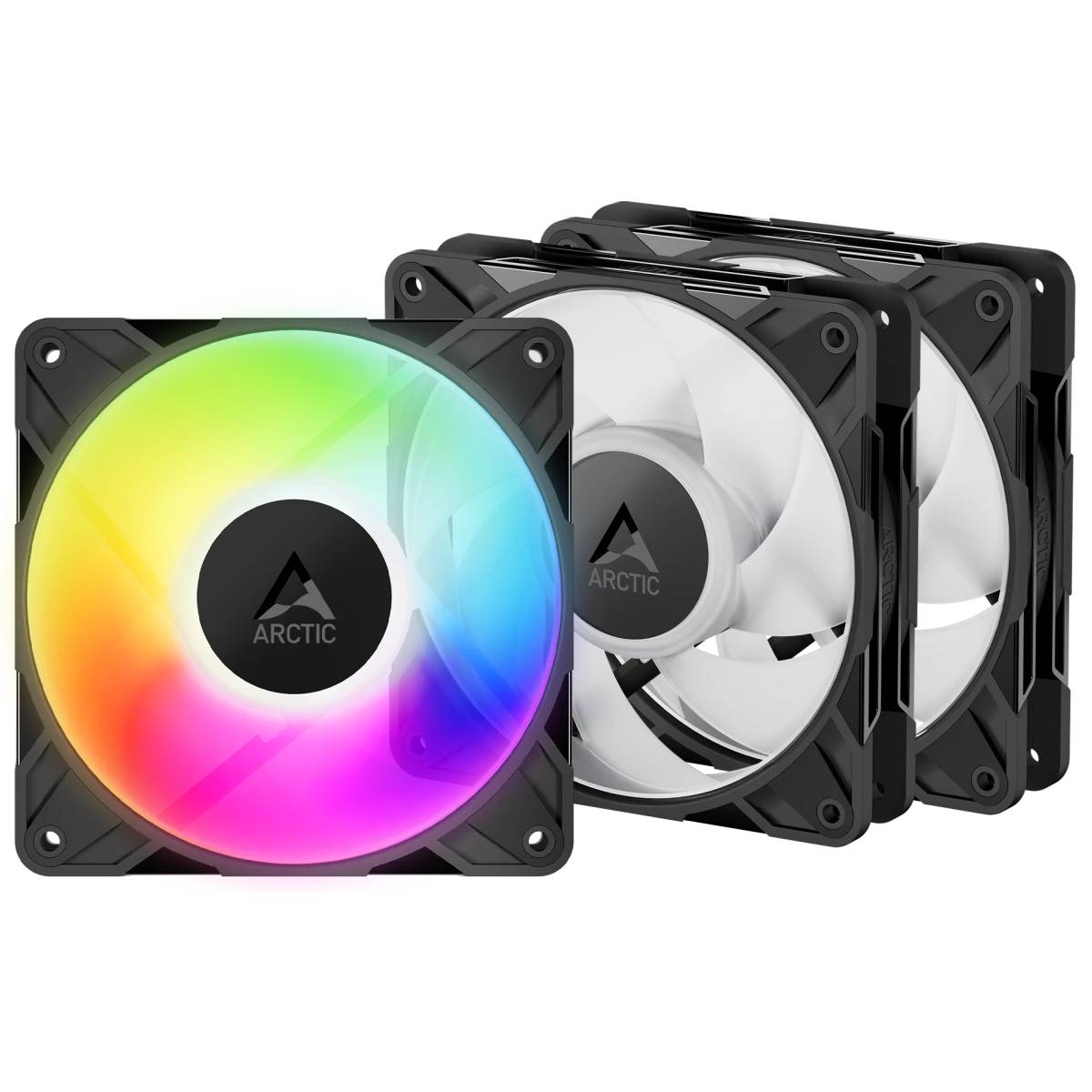 Вентилятор 12x12см Arctic P12 Pro A-RGB LN Black (ACFAN00347A), 3шт.