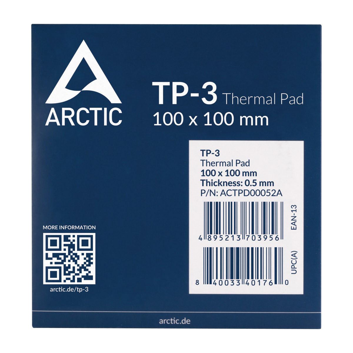 Термоплощадка Arctic Thermal Pad TP-3 ACTPD00052A, 100x100x0.5мм