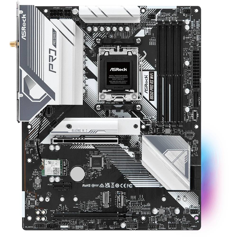 Материнская плата ASRock B650 PRO RS WIFI, AM5, (HDMI, DP), 4xDDR V, ATX
