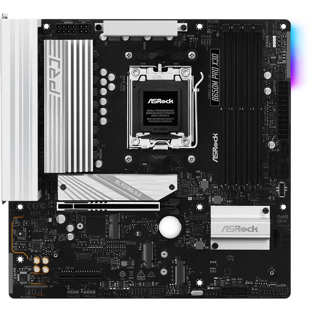 Материнская плата ASRock B650M PRO X3D, AM5, (HDMI, DP), 4xDDR V, mATX