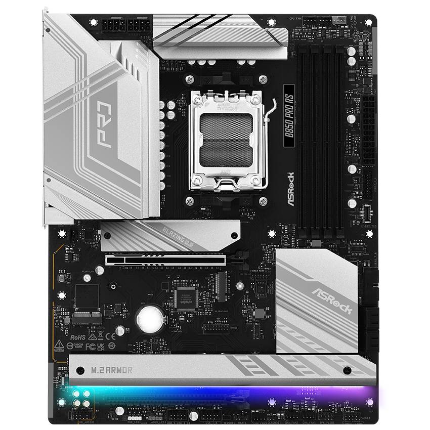 Материнская плата ASRock B850 PRO RS, AM5, (HDMI), 4xDDR V, ATX