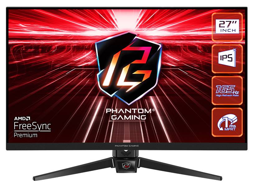 Монитор 27" ASRock PG27FF1A, 1920x1080, IPS, 165Hz, Speakers (2xHDMI, DP)