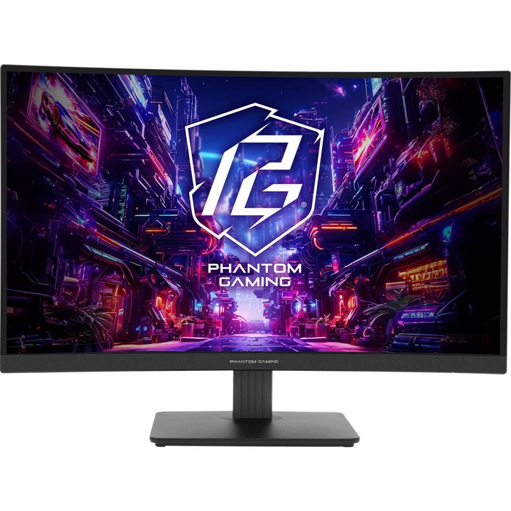 Монитор 27" ASRock Phantom Gaming PG27QRT1B, 2560x1440, VA, 180Hz, Speakers (2xHDMI, DP)