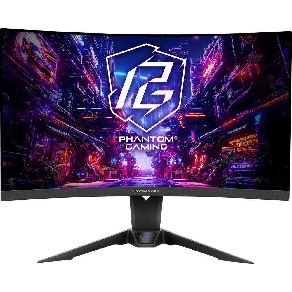 Монитор 27" ASRock Phantom Gaming PG27QRT2A, 2560x1440, VA, 180Hz, Speakers (2xHDMI, DP)