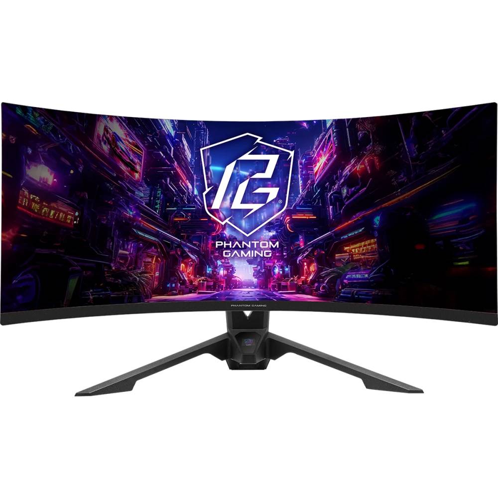 Монитор 34" ASRock Phantom Gaming PG34QRT2B, 3440x1440, VA, 180Hz, Speakers (2xHDMI, 2xDP)