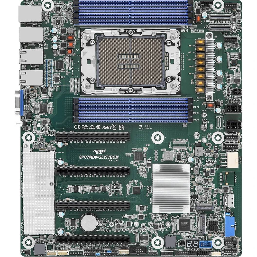 Материнская плата ASRock SPC741D8-2L2T/BCM, LGA4677, (VGA), 8xDDR V, SSI CEB