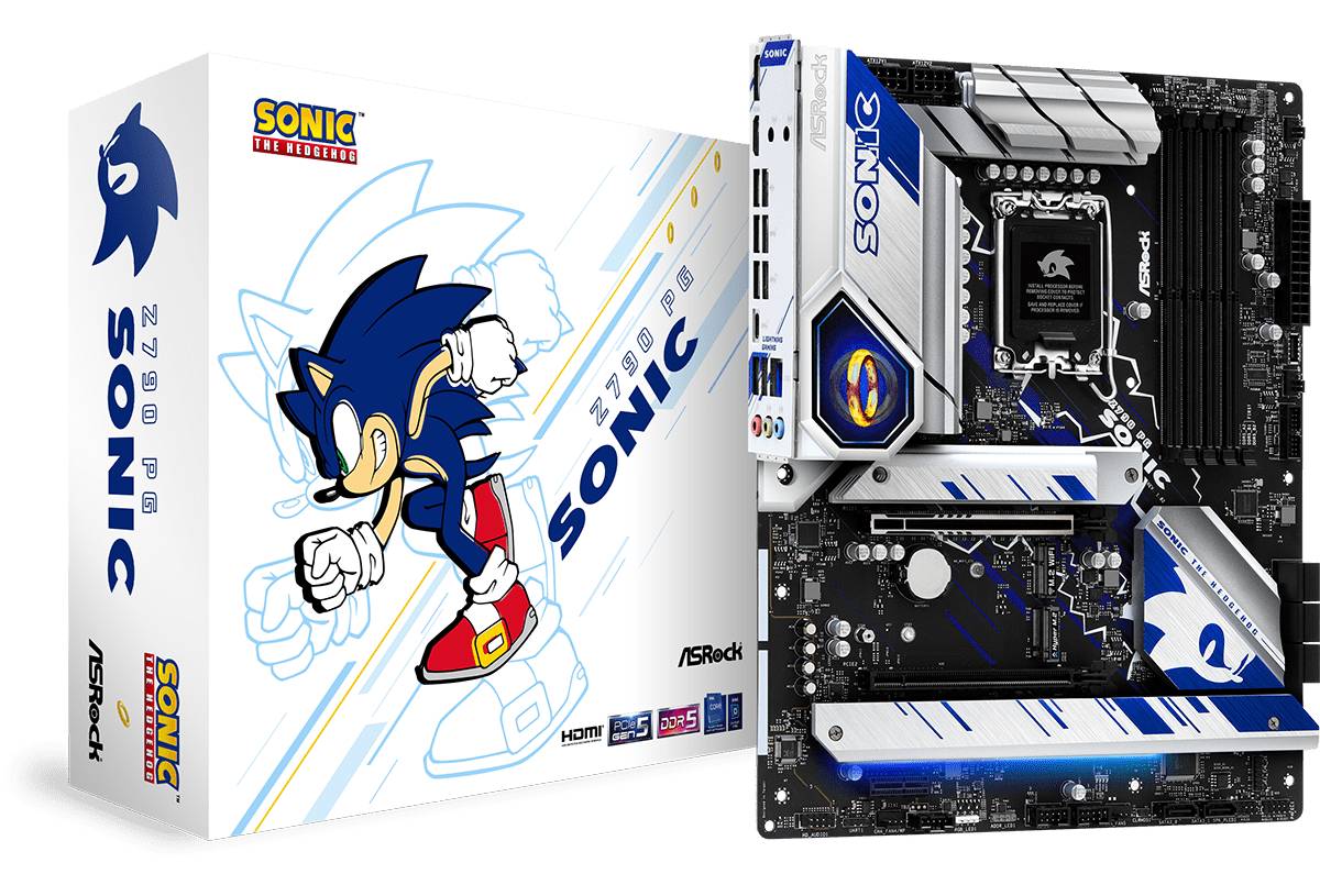 Материнская плата ASRock Z790 PG Sonic, LGA1700, (HDMI, DP), 4xDDR V, ATX